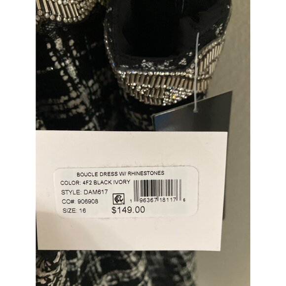 TAHARI ASL WOMENS RHINESTONE EMBELLISHED BLACK IVORY Varies NWT - Picture 10 of 10